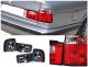 BMW 5 Series 1989-1995 Red and Clear Custom Tail Lights
