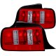 Ford Mustang 1999-2004 Red and Clear Custom Tail Lights